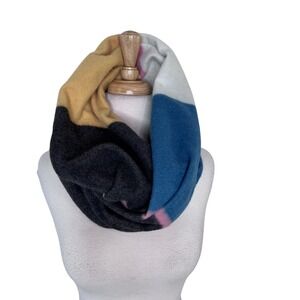 Matilda Jane Womens Lyndon Winter Neck Scarf Blue Yellow Layering Cozy Versatile